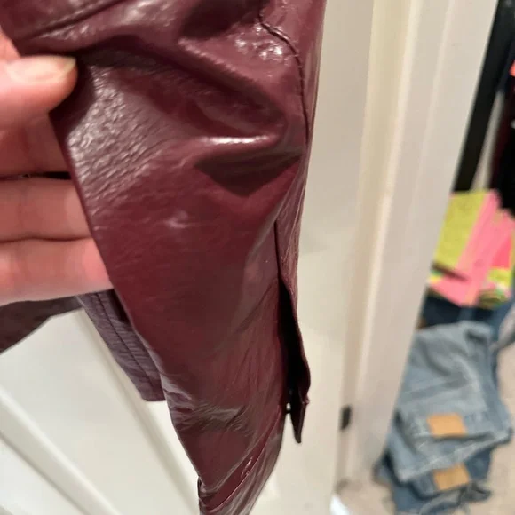 Copper Key Burgundy Leather Shirt Jacket - Picture 10 of 10